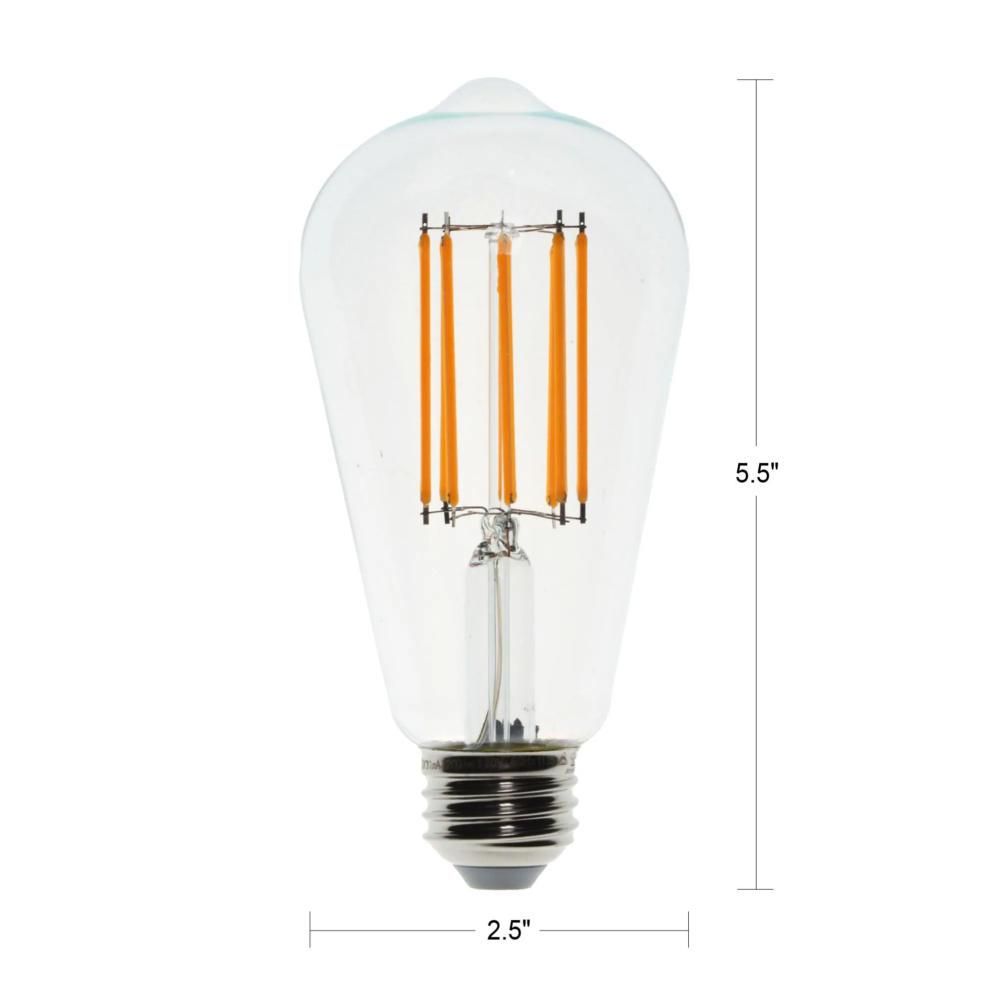 10 Watt LED Filament Bulb (2700k) - Dimmable & Energy-Efficient | Bicycle Glass Co.