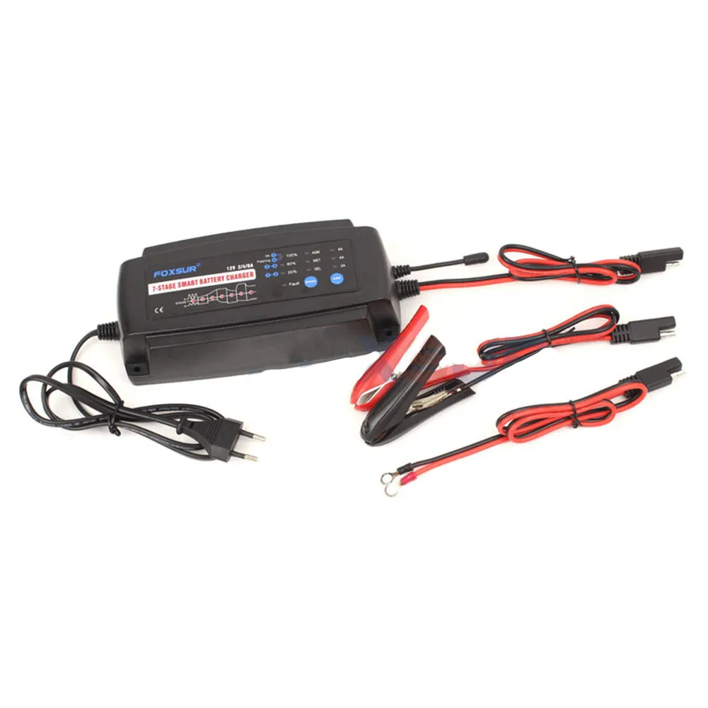 12v 2a 4a 8a 7-stage Automatic Smart Battery  Charger Long