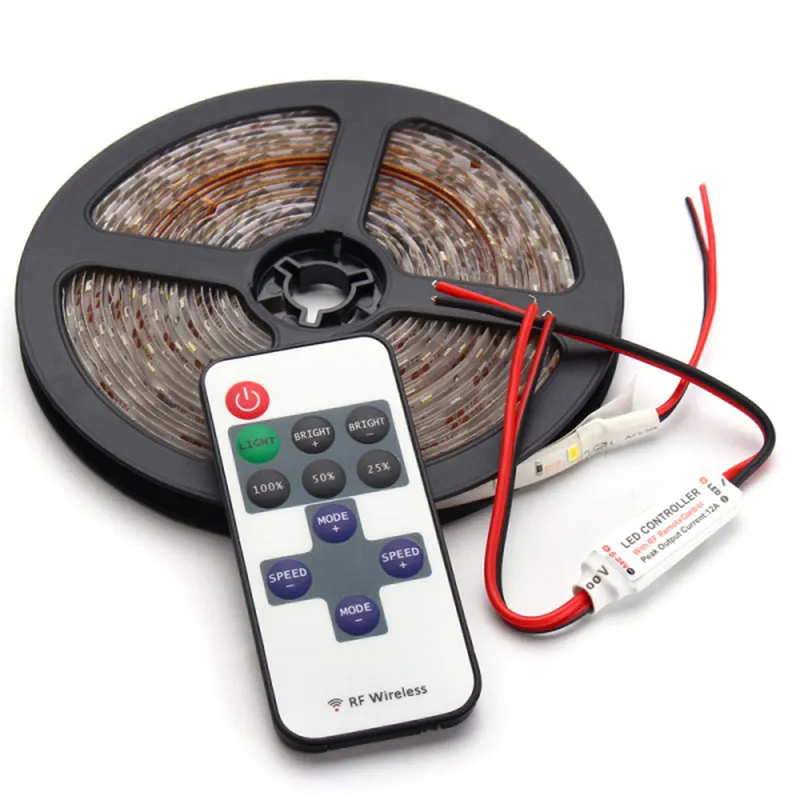 12V 5M 300LED Wireless Waterproof LED Strip Light 16FT for Motorcycle Boat Truck Car SUV