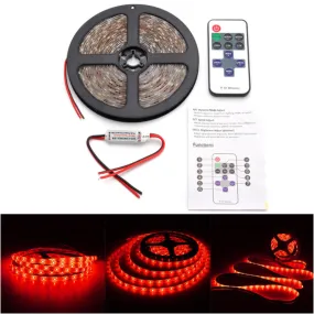 12V 5M 300LED Wireless Waterproof LED Strip Light 16FT for Motorcycle Boat Truck Car SUV