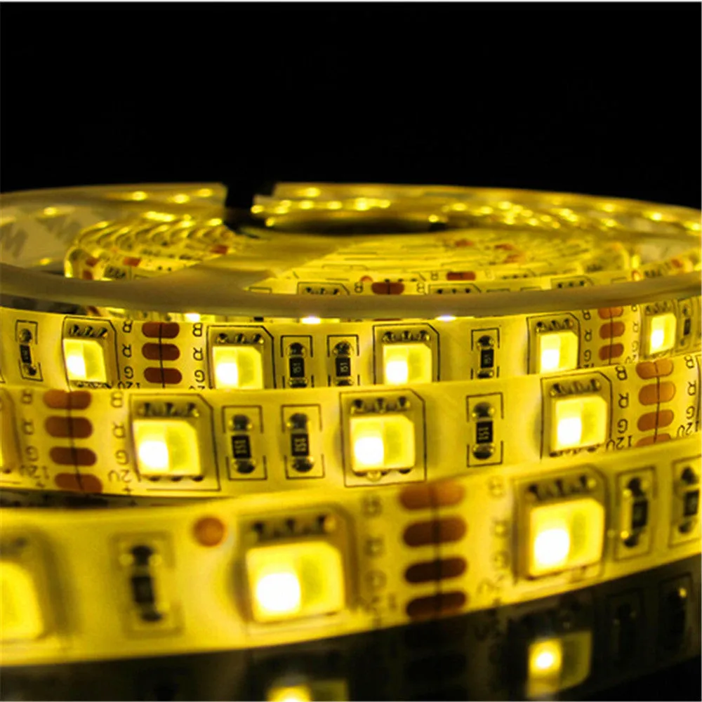 12V Dual White LED light Strip, 16.4FT/5Meter SMD5050-300 60 LEDs Per Meter 2 in 1 Color Temp-Adjustable Flexible LED Strip Light