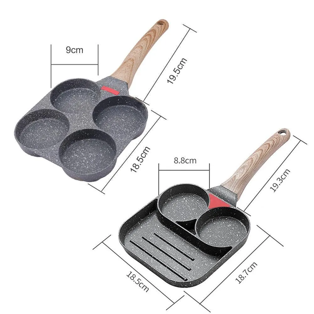 2/4 Holes Non Stick Egg and Steak Frying Pan - Jennyhome