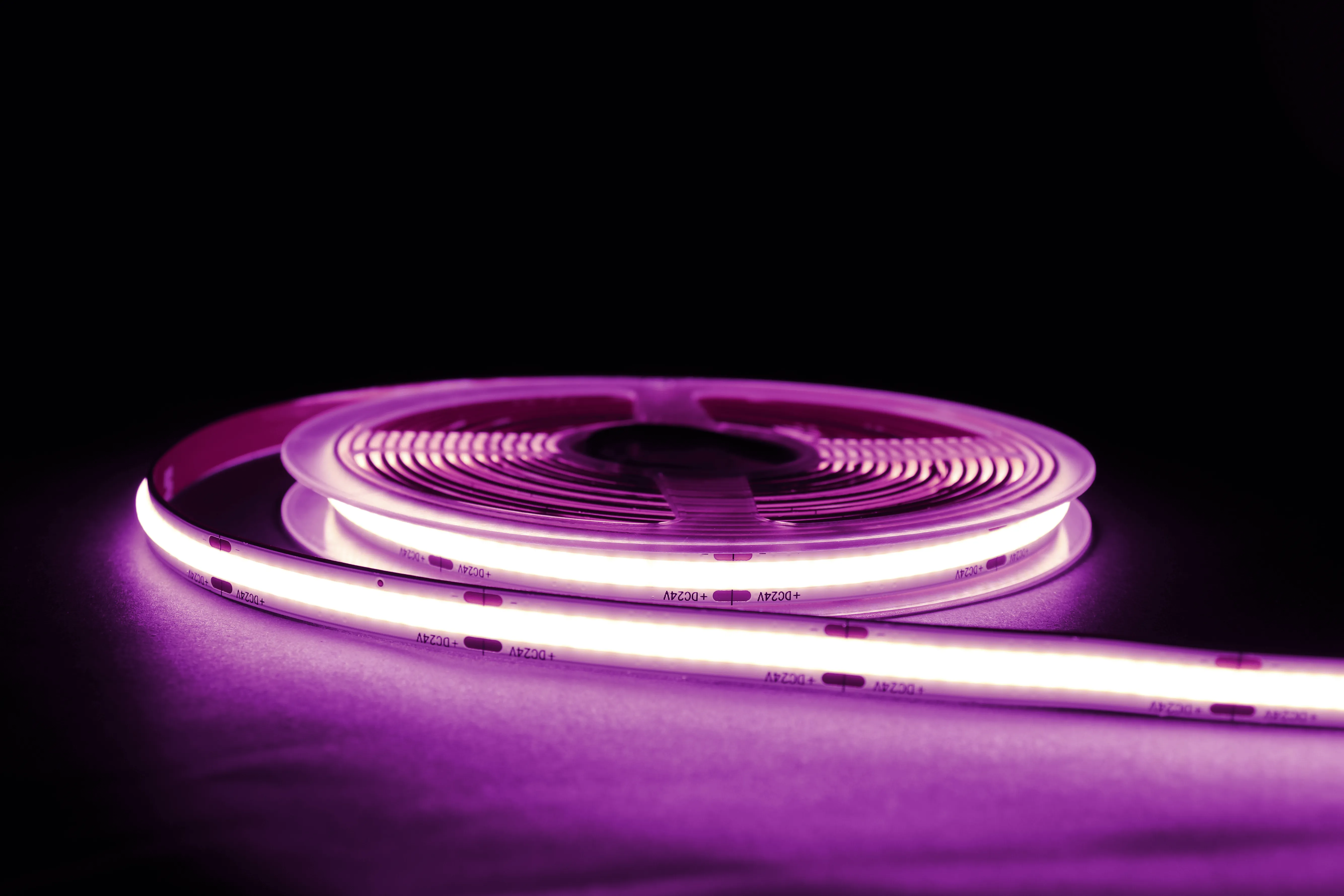 24V COB LED Strip - 16.4ft - Dotless - RGB Color Changing