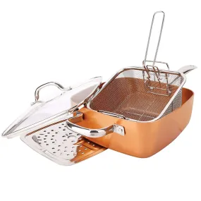28Inch Deep Square Electric Gas Ceramic Deep Dish Pan F12-8-126 - Shop Now For Best Deals