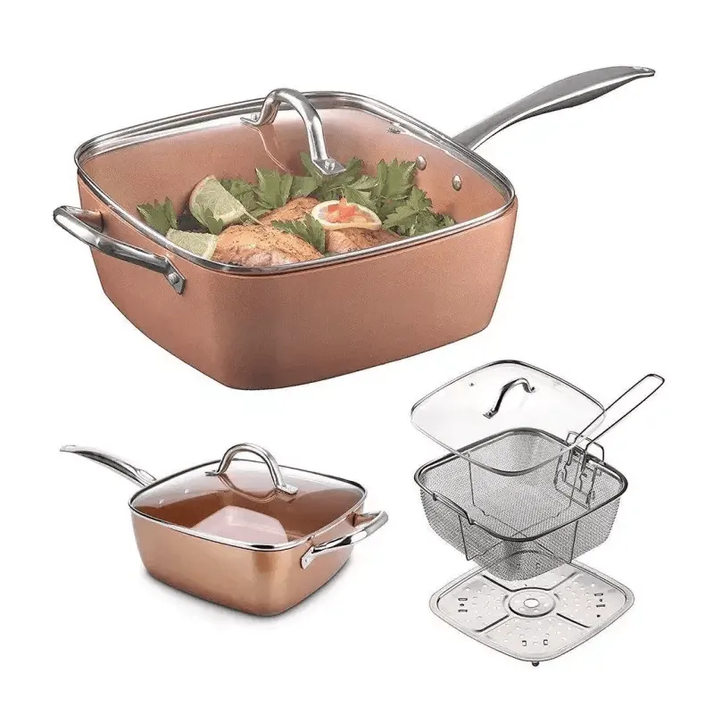 28Inch Deep Square Electric Gas Ceramic Deep Dish Pan F12-8-126 - Shop Now For Best Deals