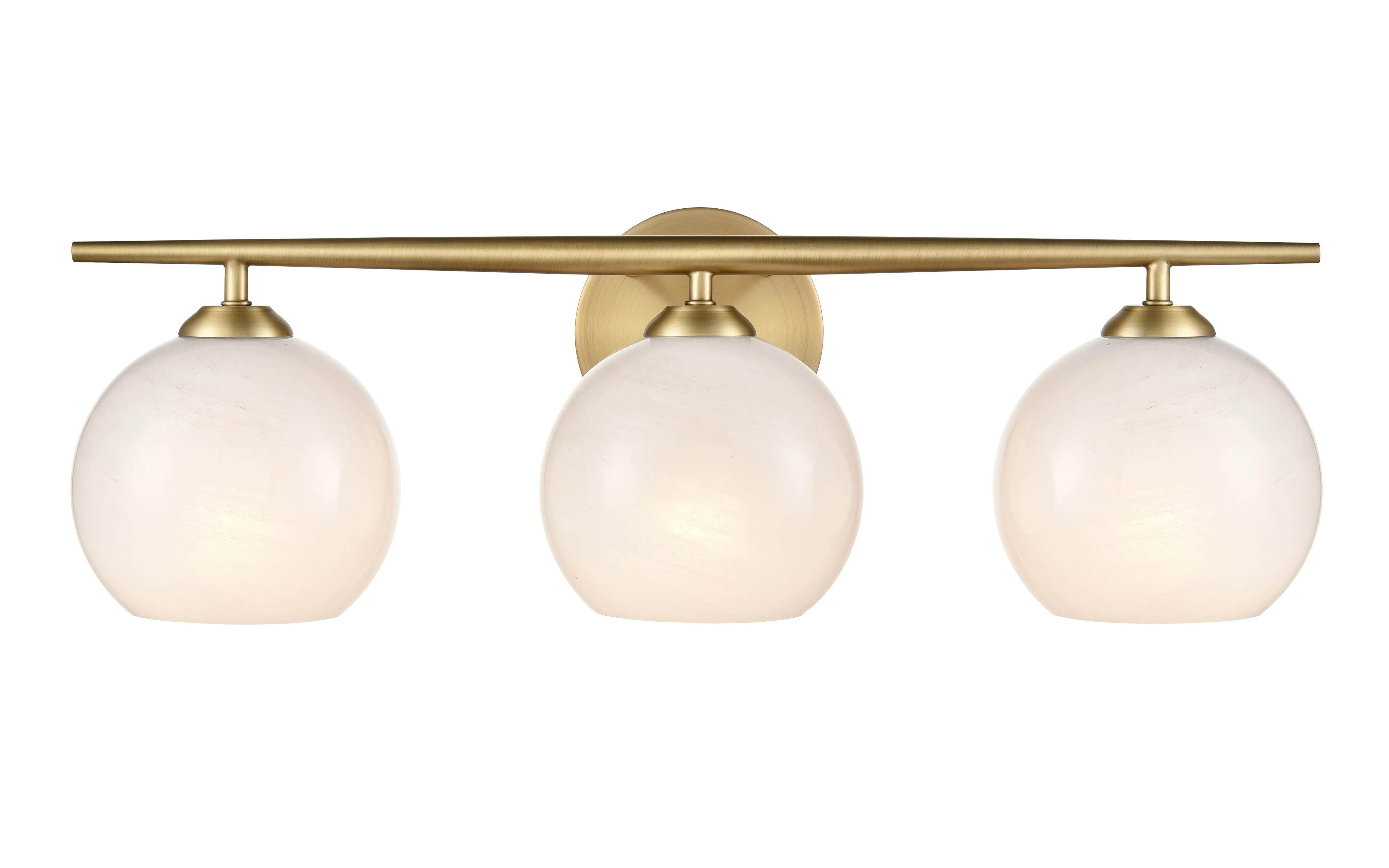 3-Light Vanity, Kimorra Collection, Matte Black or Vintage Brass Finish