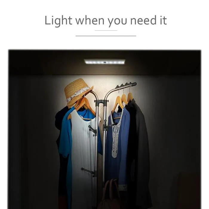 3-Pack: 10-LED Motion Sensor Stick on Light Bars