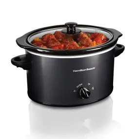 3 Qt Oval Slow Cooker Black