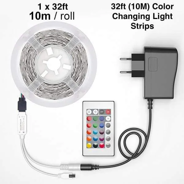 32ft Colour Changing LED Light Strip (Remote Included)