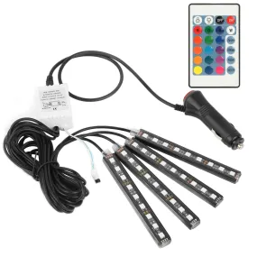 4-Pieces: 36 LEDs 12V Car Atmosphere Light Strip