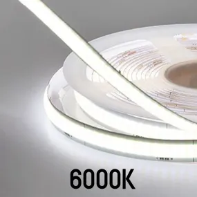 5 Meter 24V LED COB Strip 6000K IP20 (Power Supply Not Included)