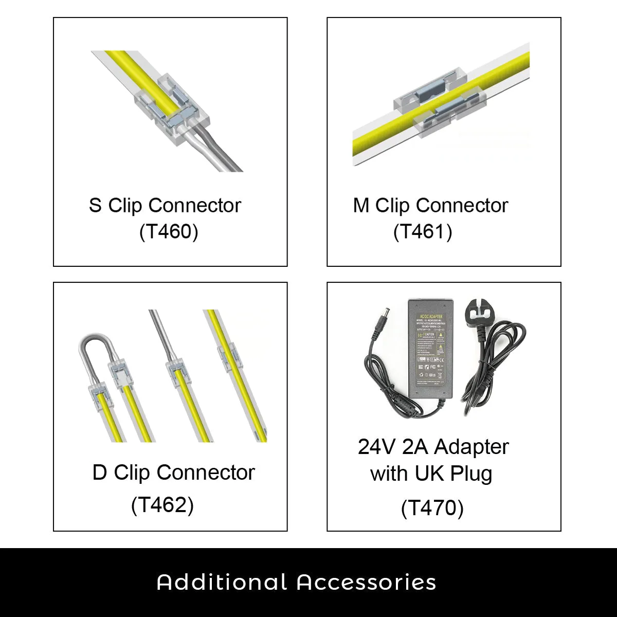 5 Meter 24V LED COB Strip 6000K IP20 (Power Supply Not Included)