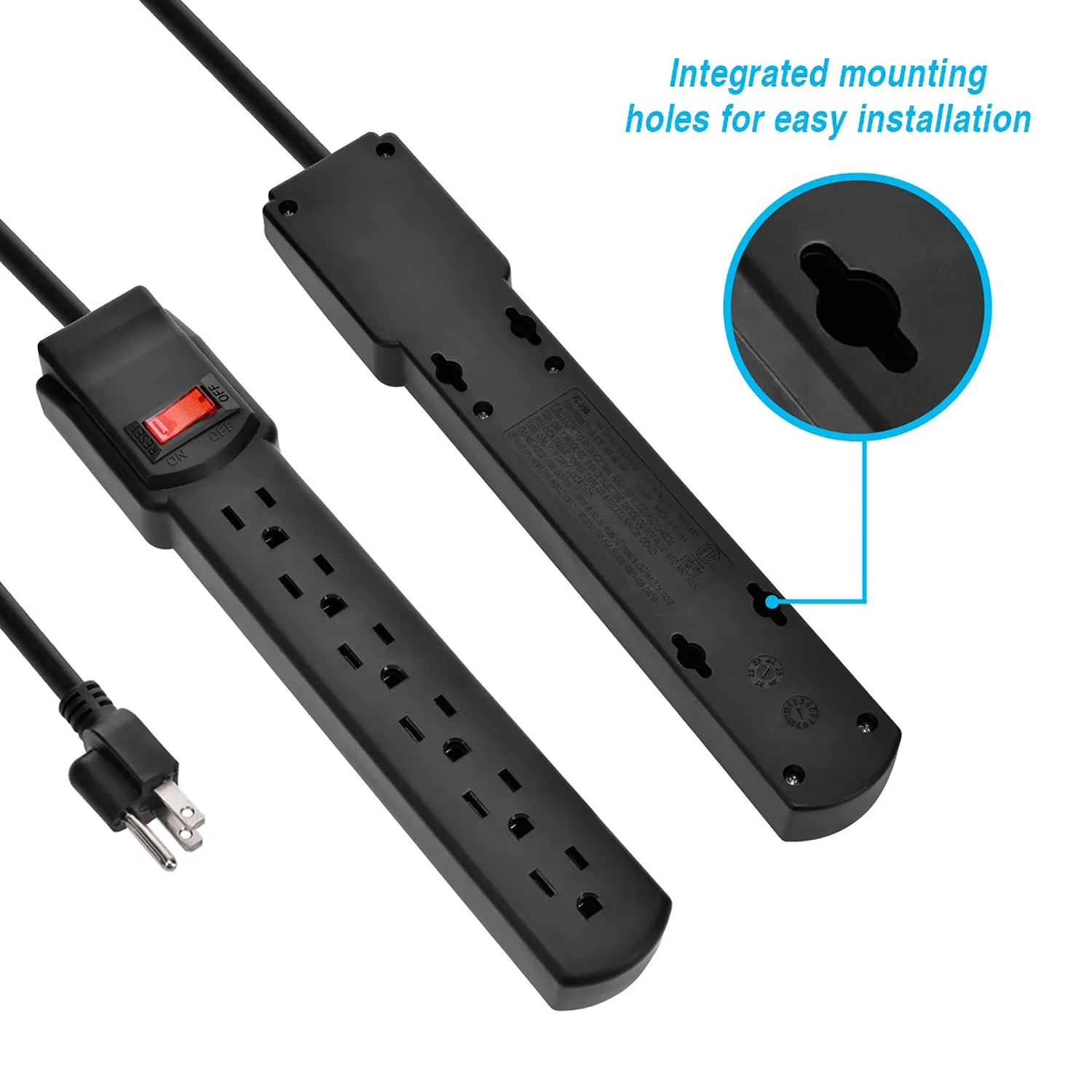 6-Outlet Surge Protector With 6-Foot Cord