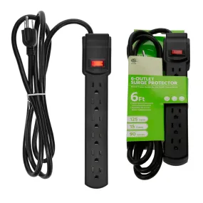 6-Outlet Surge Protector With 6-Foot Cord