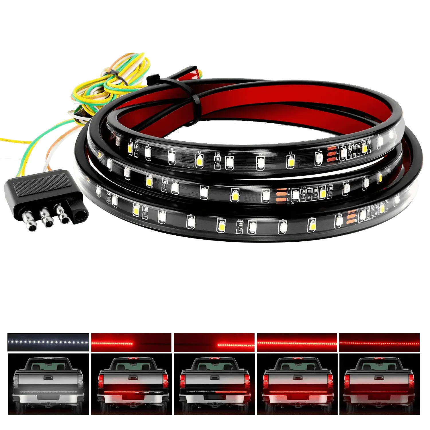 60 Inch 108Leds Red White LED Tailgate Light Strip