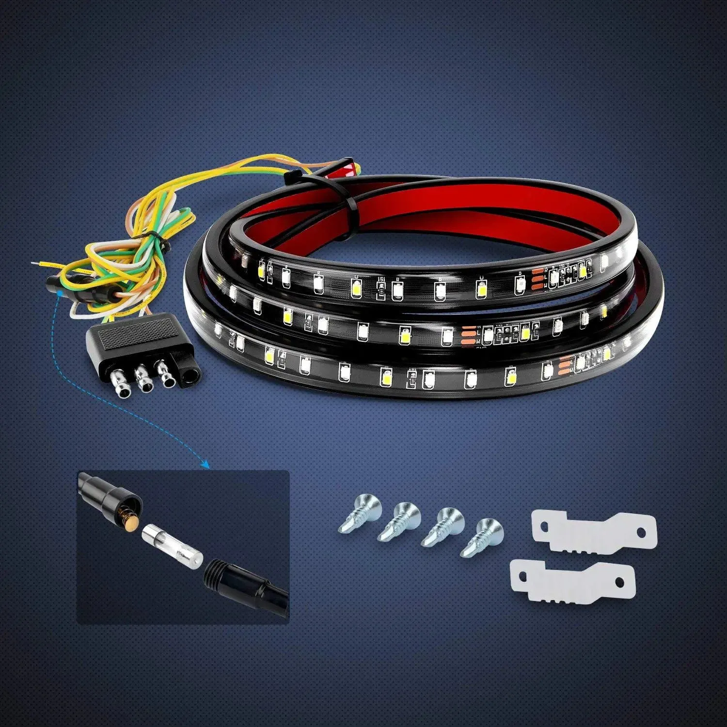 60 Inch 108Leds Red White LED Tailgate Light Strip