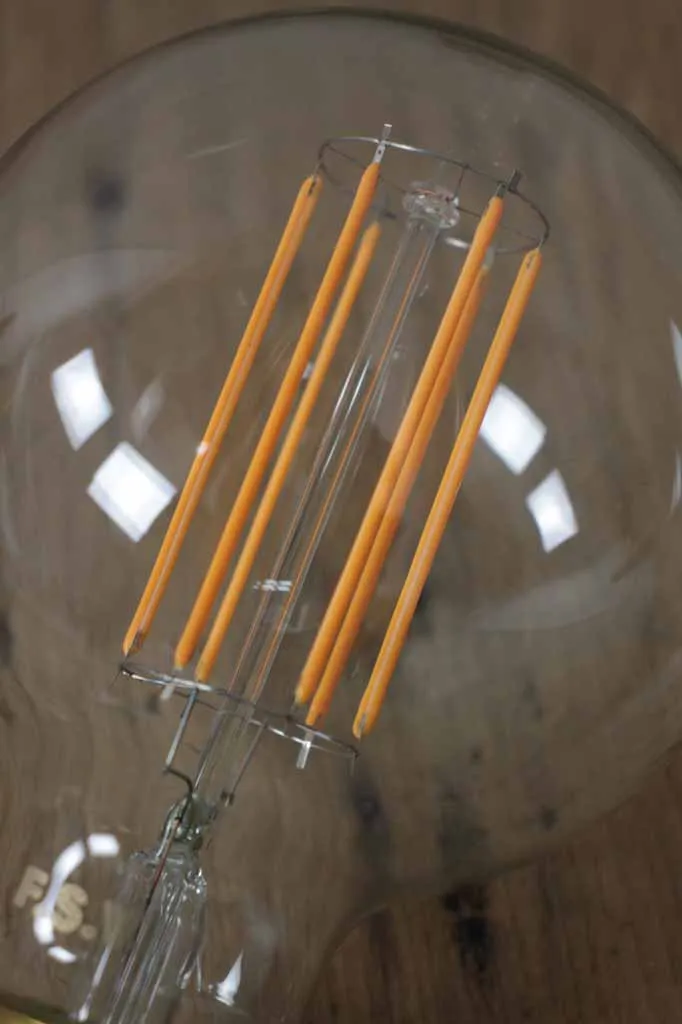 6W B22 Filament LED G95 Round 2200K Bulb Dimmable