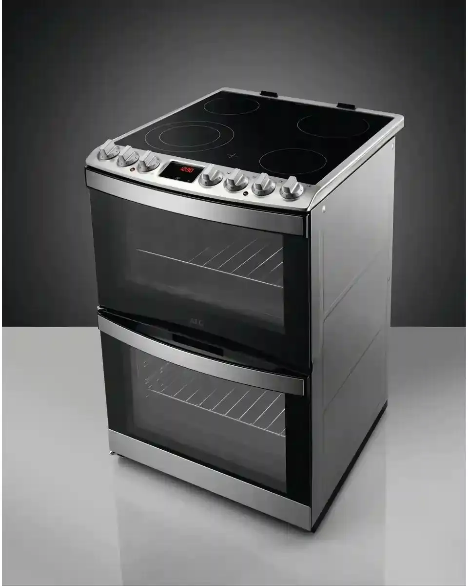 AEG CCB6740ACM Double Oven Cooker with Ceramic Hob - Stainless Steel