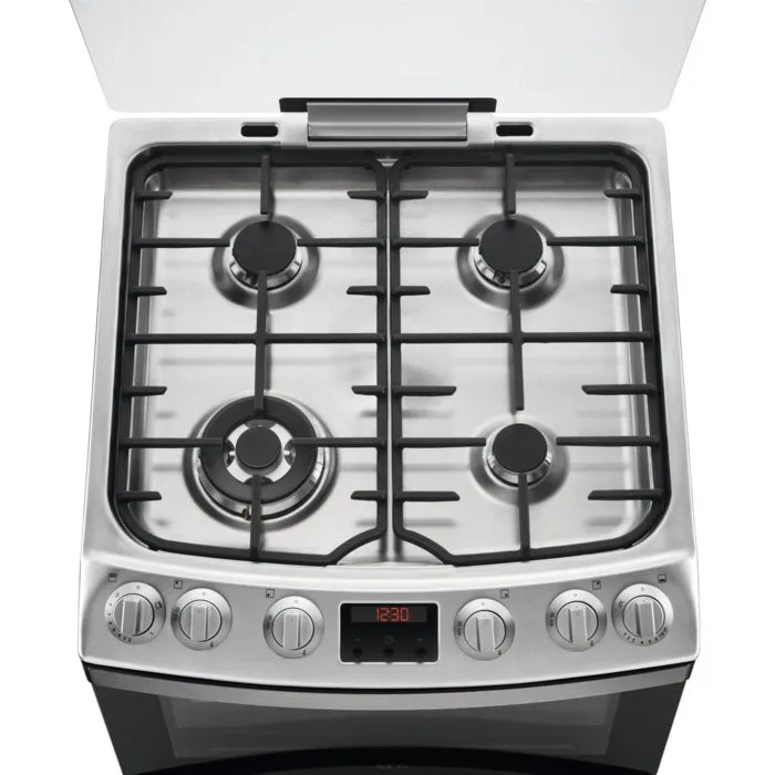 AEG CGB6130ACM Double Oven Gas Cooker, Stainless Steel