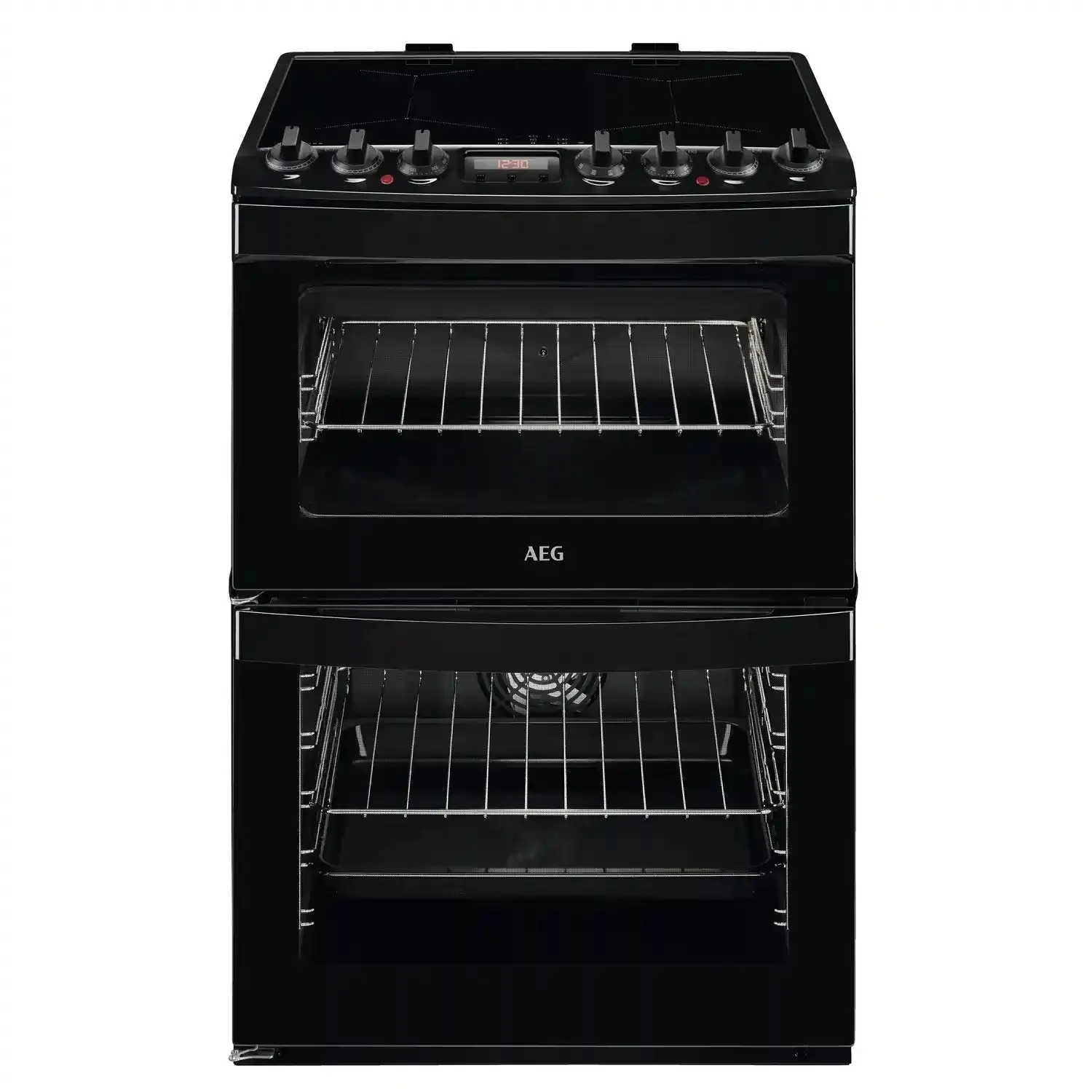 AEG CIB6742ACB Double Oven Cooker with Induction Hob - Black