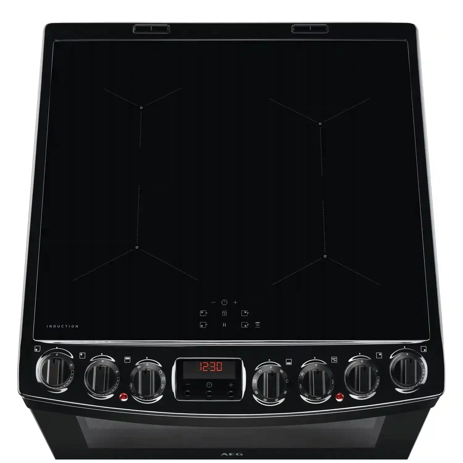 AEG CIB6742ACB Double Oven Cooker with Induction Hob - Black