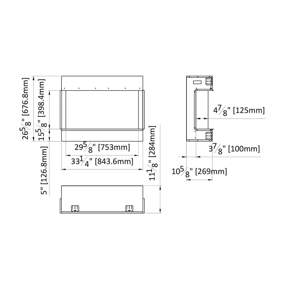 Amantii 30-in TruView Slim Linear Electric Fireplace