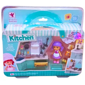 Amazing Kitchen Playset with Doll - Interactive Cooking Toy for Kids (Ages 3 )