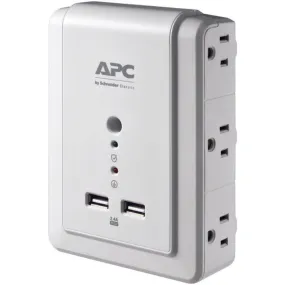 APC P6WU2 6-Outlet SurgeArrest Surge Protector Wall Tap with 2 USB Ports
