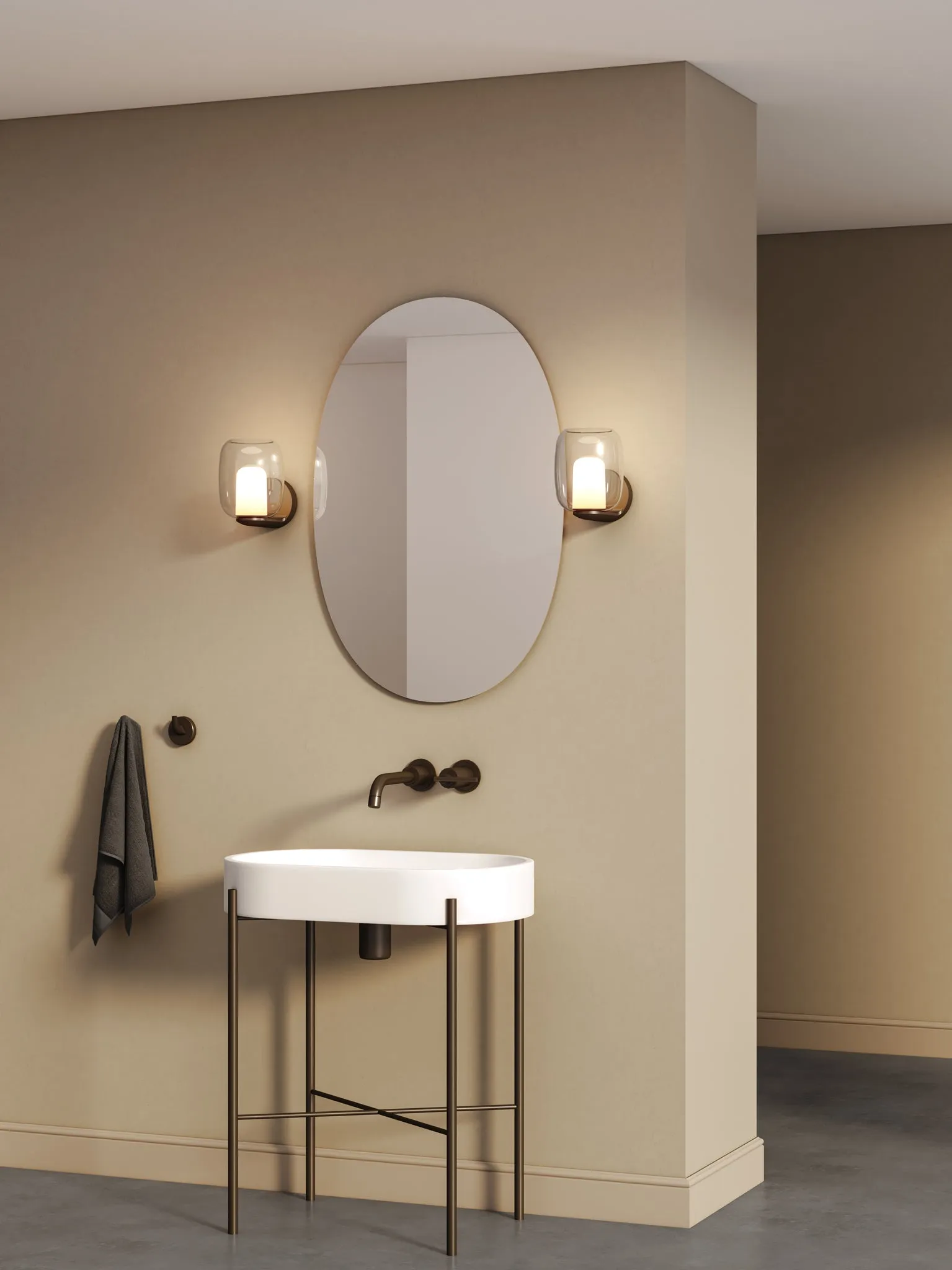 Astro 1450002 Aquina 1 Light Bathroom Wall Light Matt Black
