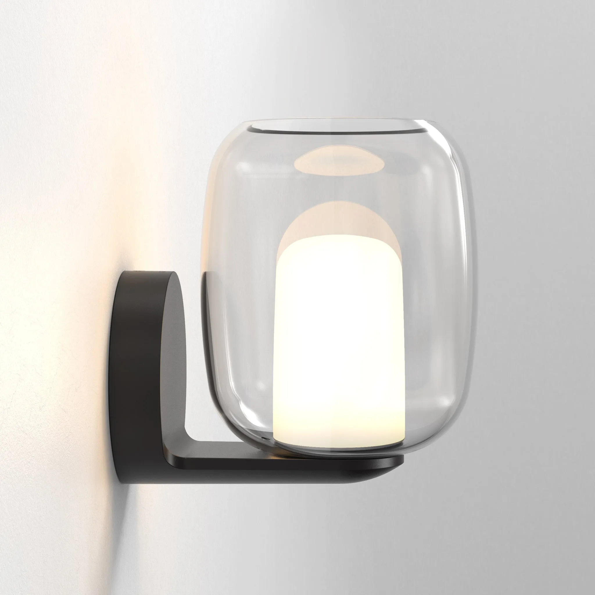 Astro 1450002 Aquina 1 Light Bathroom Wall Light Matt Black