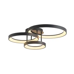 AVLON LED 3-RING Ceiling Type Light Fixture 88W 2CCT 5000lm Dimmable