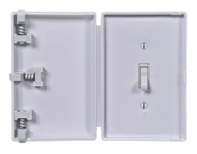 Baby Toddler Pet Resistant Electrical Safety Cover Guard for Home and Business, Made in USA, Traditional Standard Toggle Light Switch (White, Single Unit) 1 Count White