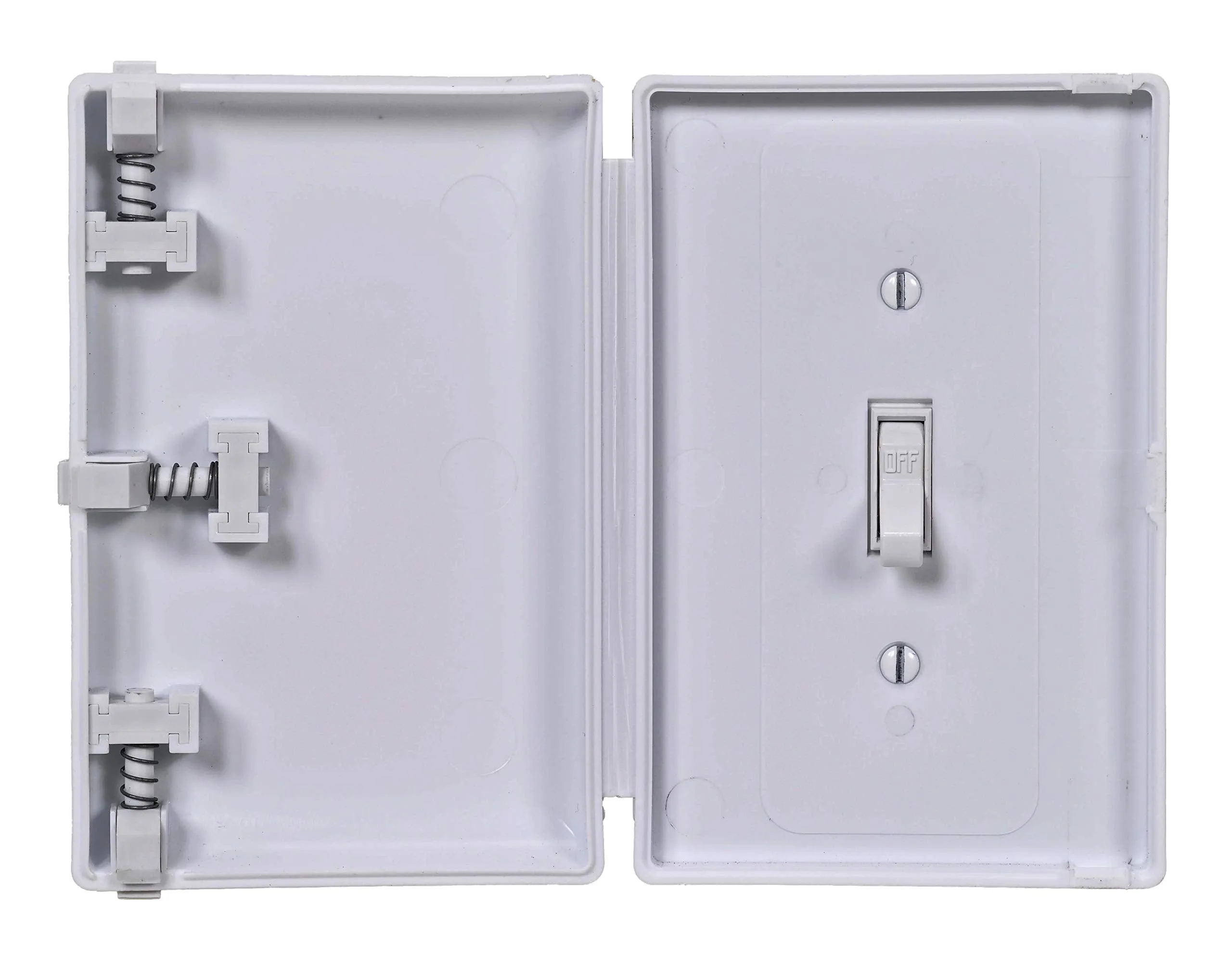 Baby Toddler Pet Resistant Electrical Safety Cover Guard for Home and Business, Made in USA, Traditional Standard Toggle Light Switch (White, Single Unit) 1 Count White