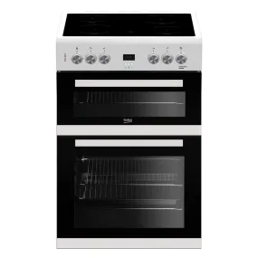 Beko EDC633W 60cm Double Oven Electric Cooker with Ceramic Hob - White