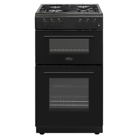 Belling 50CM Freestanding Double Oven Gas Cooker - Black | BFSG51TCBKNG