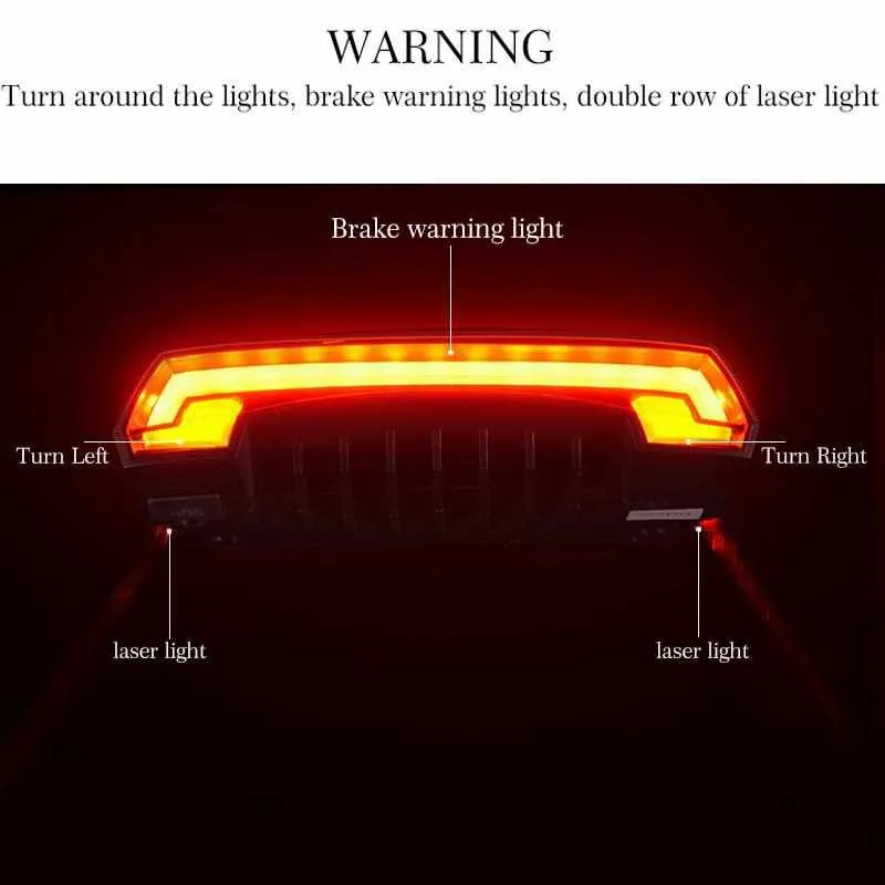 Bicycle Remote Control Turned Laser Taillights - Wireless Remote Control Seatpost Tail Light - Waterproof Safe Warning Flashlight  For Bicycle