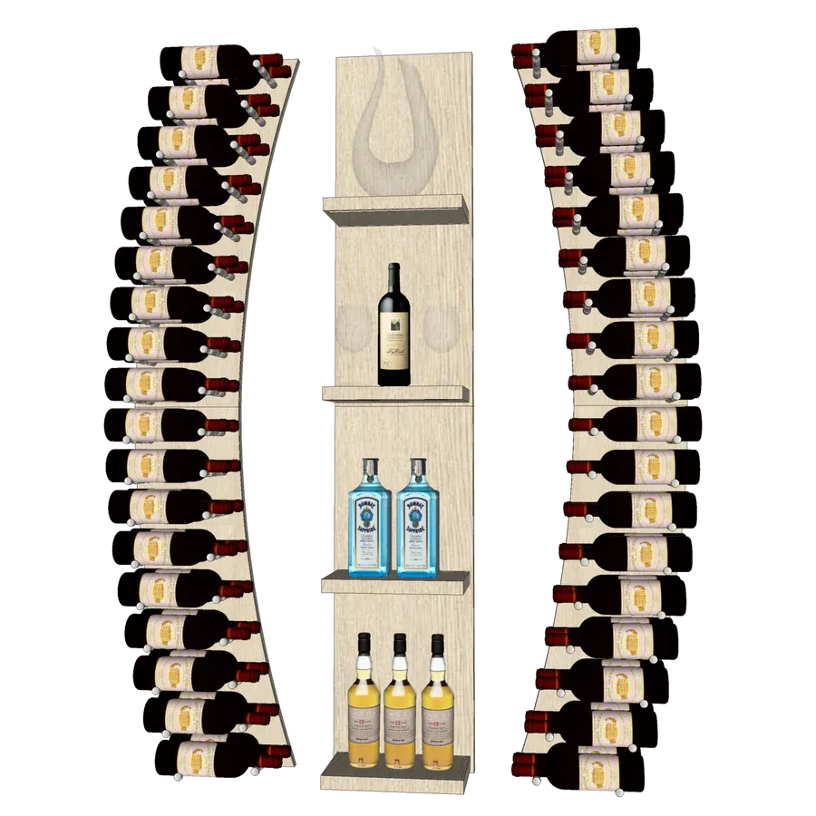 Blue Grouse THE WINE BAR CURVED VINdustry Wine Wall