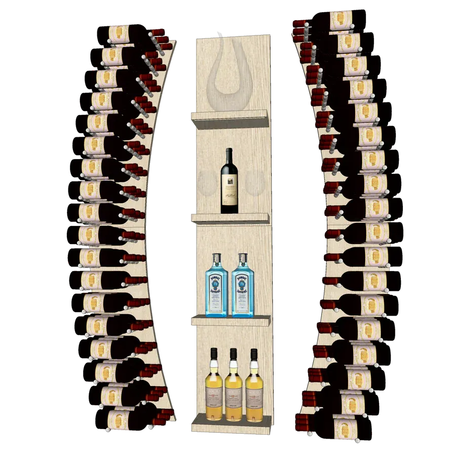 Blue Grouse THE WINE BAR CURVED VINdustry Wine Wall