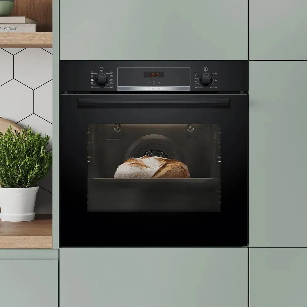 Bosch 71L Built-In Electric Single Oven - Black | HQA534BB3B