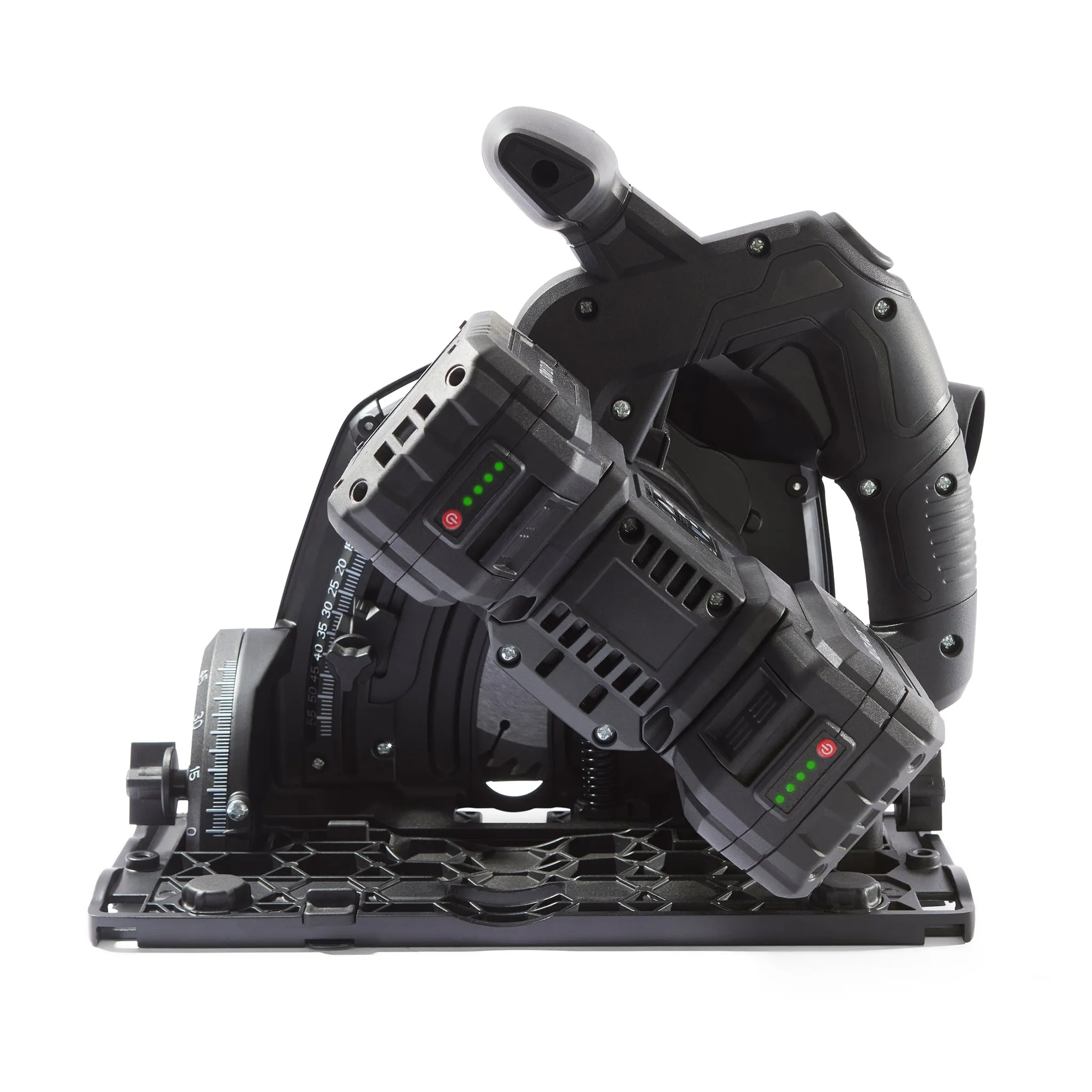 Brushless Cordless 40V Plunge Saw with 2 x 1.4m Guide Rails