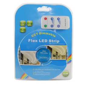 BulbAmerica 16.4 ft. 480 LED Warm White - Cool White Waterproof LED Strip Kit
