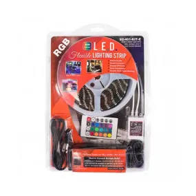 Calrad 92-RGBPIXEL-KIT 5-Meter 3-Chip RGB L.E.D. Light Strip Kit with 4 Pin Male to Female Connectors (92-401-KIT-E)