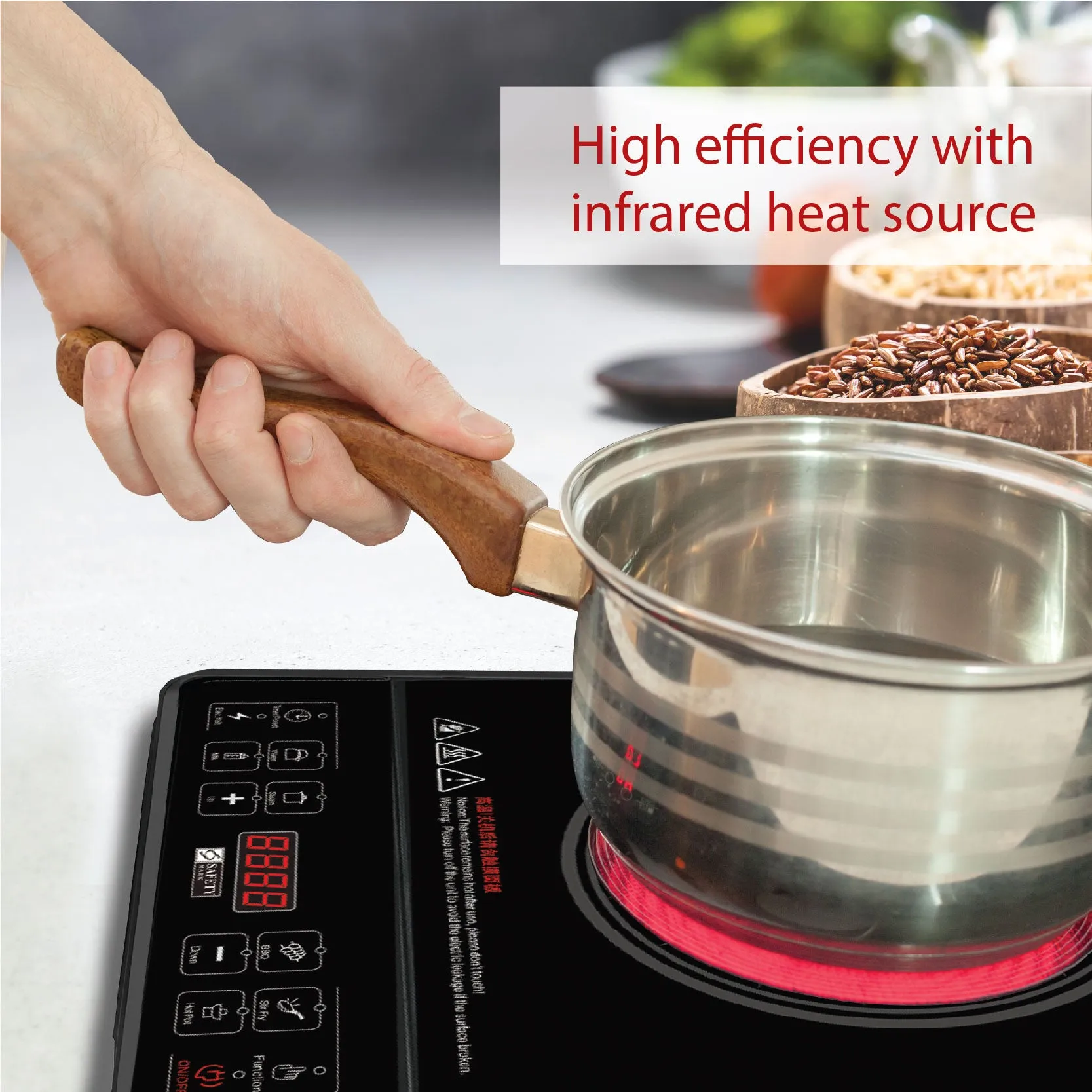 Ceramic Cooker Steamboat (Any Pot) 2000 Watts (PPIC832)