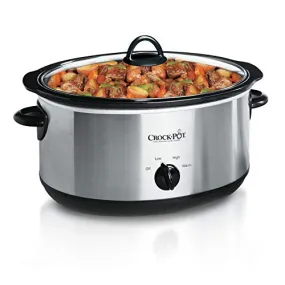 Crock-Pot 7 Quart Oval Manual Slow Cooker, Stainless Steel (SCV700-S-BR) Crock-Pot 7 Quart Oval Manual Slow Cooker, Stainless Steel (SCV700-S-BR)