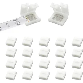 Daybetter 4 Pin 10mm Wide LED Light Connectors 20Pcs