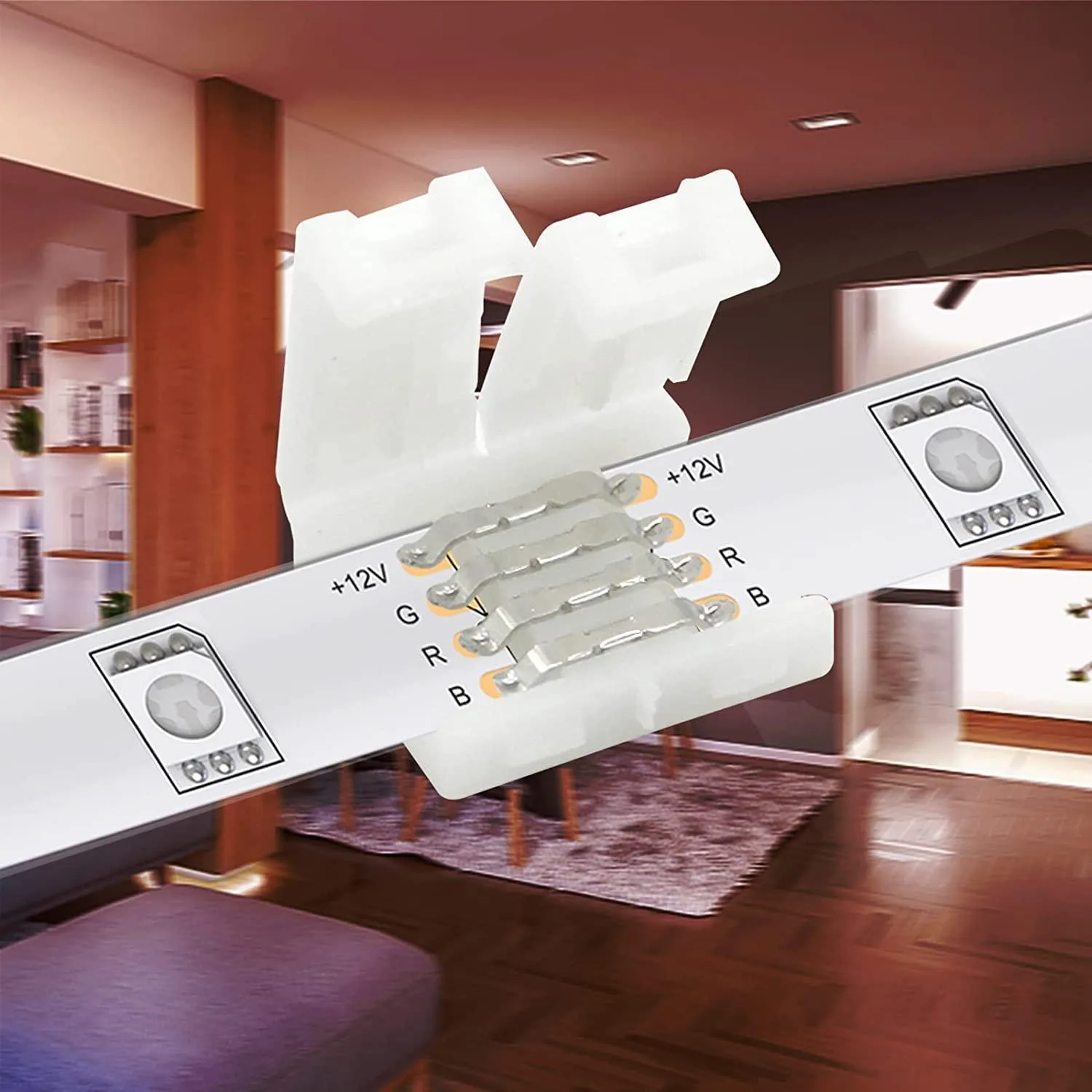 Daybetter 4 Pin 10mm Wide LED Light Connectors 20Pcs