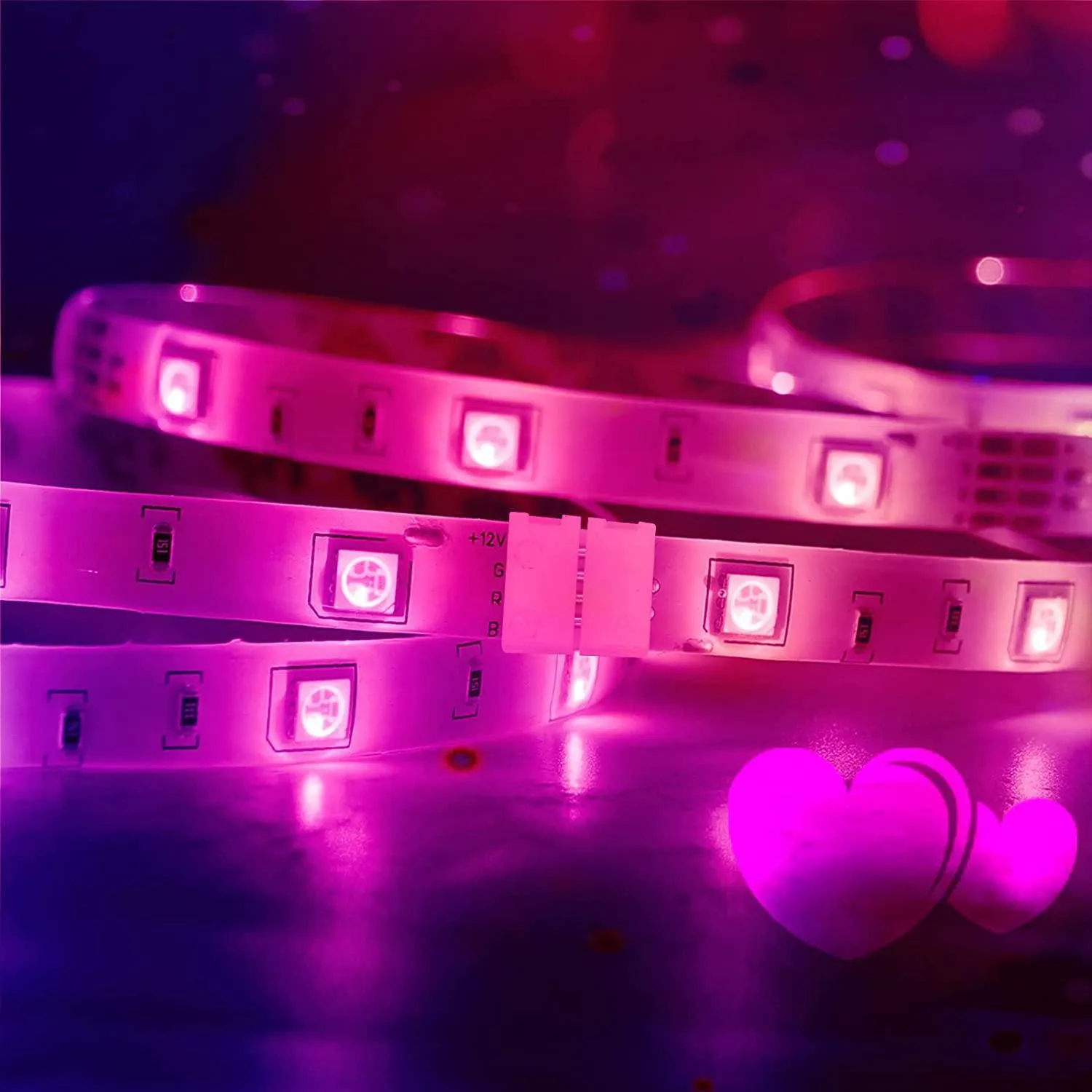 Daybetter 4 Pin 10mm Wide LED Light Connectors 20Pcs