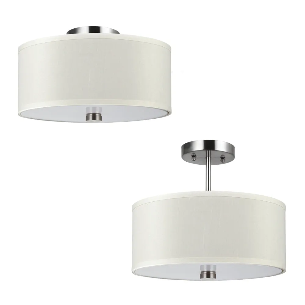 Dayna Shade 2-Light Flush/Semi-Flush Convertible