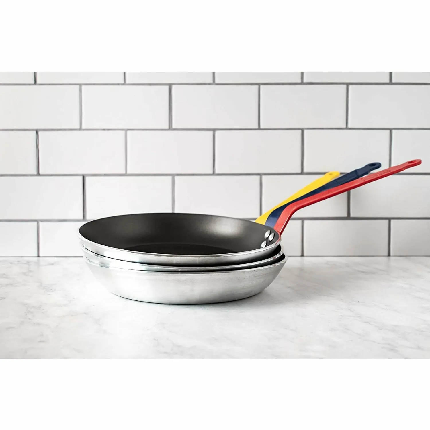 De Buyer Nonstick Fry Pan w/ Blue Handle
