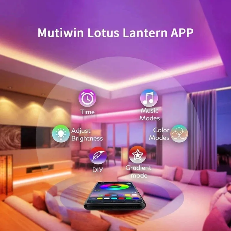 Decorative RGB LED Strip Light Self Adhesive 5050 RGB USB Flexible Lamp Cable Bluetooth APP Control Desk Screen TV Back Lighting